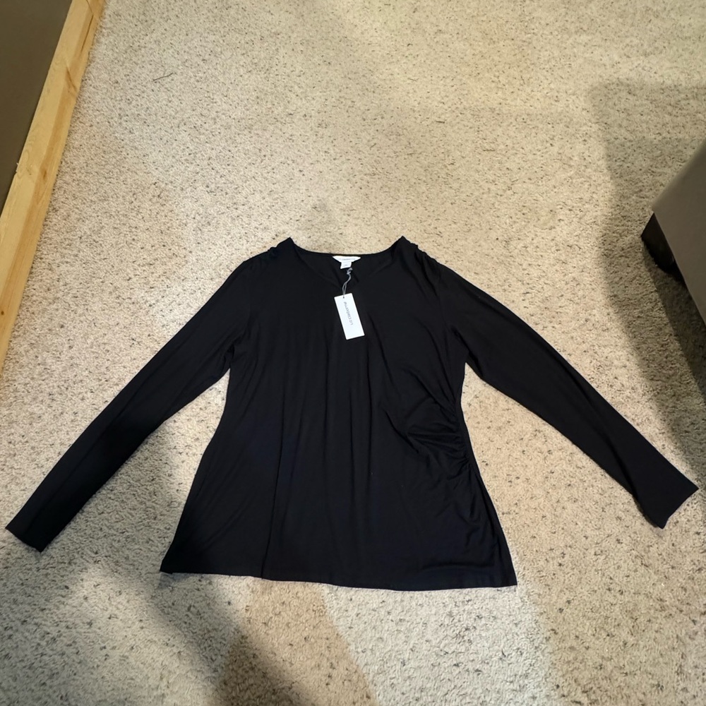 Liz Claiborne Classic Black Long Sleeve Top